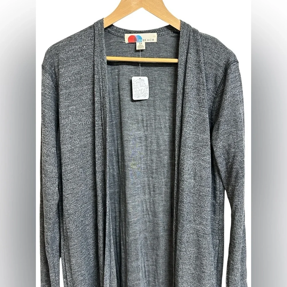 Free People Beach Bicoastal Duster Cardigan in Heather Charcoal Small S NWT